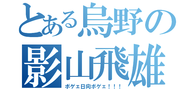 とある烏野の影山飛雄（ボゲェ日向ボゲェ！！！）