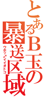 とあるＢ玉の暴送区域（ウホッ♂イイオトコ）