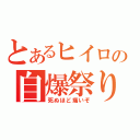 とあるヒイロの自爆祭り（死ぬほど痛いぞ）