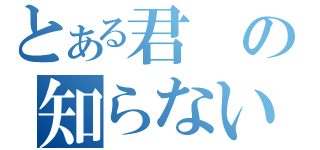 とある君の知らない物語（）