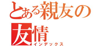 とある親友の友情（インデックス）