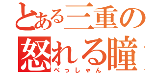 とある三重の怒れる瞳（べっしゃん）