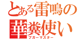 とある雷鳴の華糞使い（ブガーマスター）