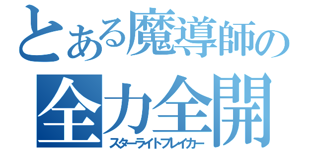 とある魔導師の全力全開（スターライトブレイカー）