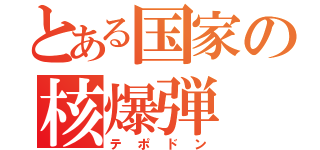 とある国家の核爆弾（テポドン）