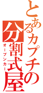 とあるカプチの分割式屋根（オープンカー）