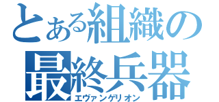 とある組織の最終兵器（エヴァンゲリオン）