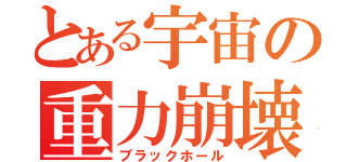 とある宇宙の重力崩壊（ブラックホール）