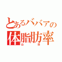 とあるババアの体脂肪率（山田）