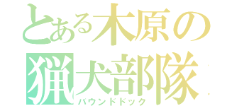 とある木原の猟犬部隊（バウンドドック）