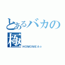 とあるバカの極（ＨＯＭＯＭＥＡ☆）