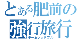 とある肥前の強行旅行（チームレッドブル）