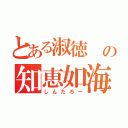 とある淑徳 の知恵如海（しんたろー）