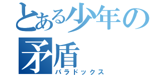 とある少年の矛盾（パラドックス）