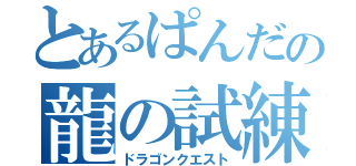 とあるぱんだの龍の試練（ドラゴンクエスト）