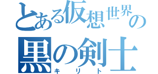 とある仮想世界の黒の剣士（キリト）