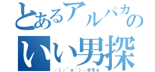 とあるアルパカのいい男探し（┌（┌＾ｏ＾）┐ホモォ）