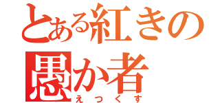 とある紅きの愚か者（えつくす）