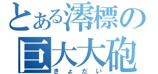 とある澪標の巨大大砲（きょだい）