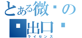 とある微软の进出口许可证（ライセンス）