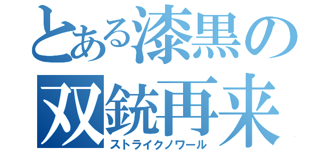 とある漆黒の双銃再来（ストライクノワール）