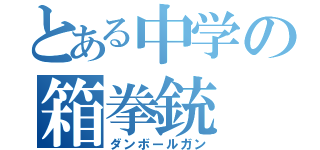 とある中学の箱拳銃（ダンボールガン）