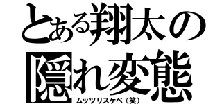 とある翔太の隠れ変態（ムッツリスケベ（笑））