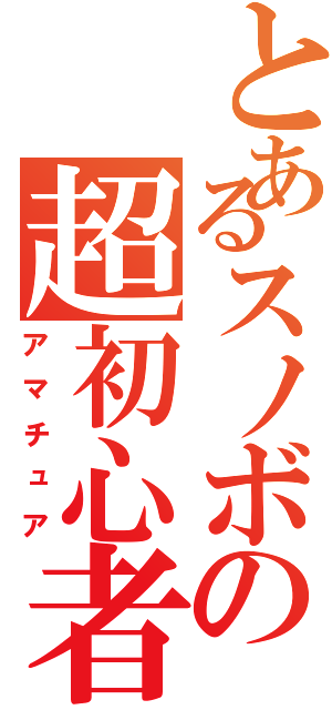 とあるスノボの超初心者（アマチュア）