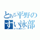 とある平野のすい泳部（とても懐かしい）