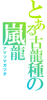 とある古龍種の嵐龍（アマツマガツチ）