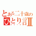 とある二十歳のひとり言Ⅱ（ツイート）