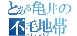 とある亀井の不毛地帯（バレンエリア）