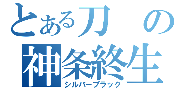 とある刀の神条終生（シルバーブラック）