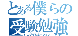 とある僕らの受験勉強（エグザミネーション）