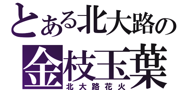 とある北大路の金枝玉葉（北大路花火）