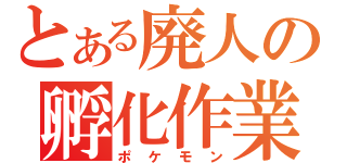 とある廃人の孵化作業（ポケモン）