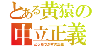 とある黄猿の中立正義（どっちつかずの正義）