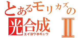 とあるモリカズの光合成Ⅱ（エイヨウホキュウ）