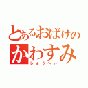 とあるおばけのかわすみ（しょうへい）