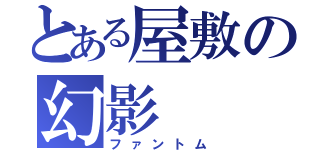 とある屋敷の幻影（ファントム）