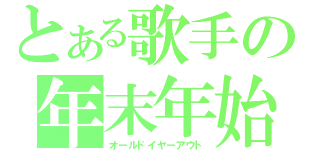 とある歌手の年末年始（オールドイヤーアウト）