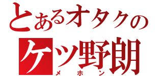 とあるオタクのケツ野朗（メホン）