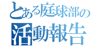 とある庭球部の活動報告（）