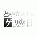 とある弁護士のゲリ糞日記（Ｇａｙ Ｌａｗｙｅｒ）