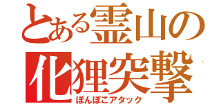 とある霊山の化狸突撃（ぽんぽこアタック）