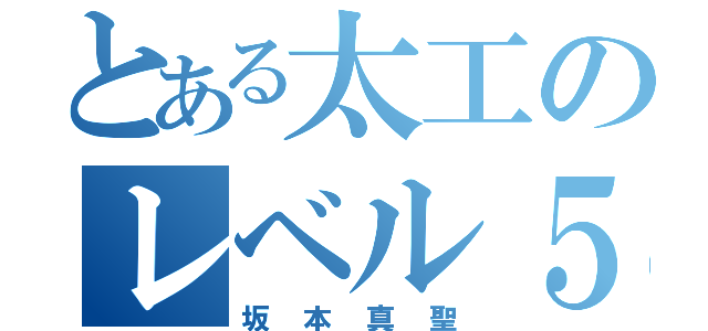 とある太工のレベル５（坂本真聖）