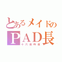 とあるメイドのＰＡＤ長（十六夜昨夜）