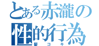 とある赤瀧の性的行為（髪コキ）