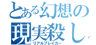 とある幻想の現実殺し（リアルブレイカー）