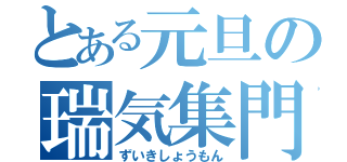 とある元旦の瑞気集門（ずいきしょうもん）